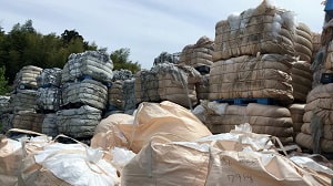    Plastic scrap piles Japan China shuts door