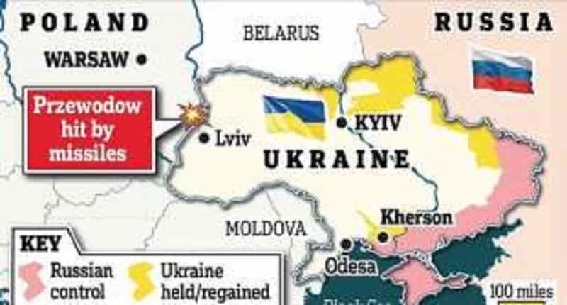 Russia-Ukraine War - The yellow of the missile that fell in Poland