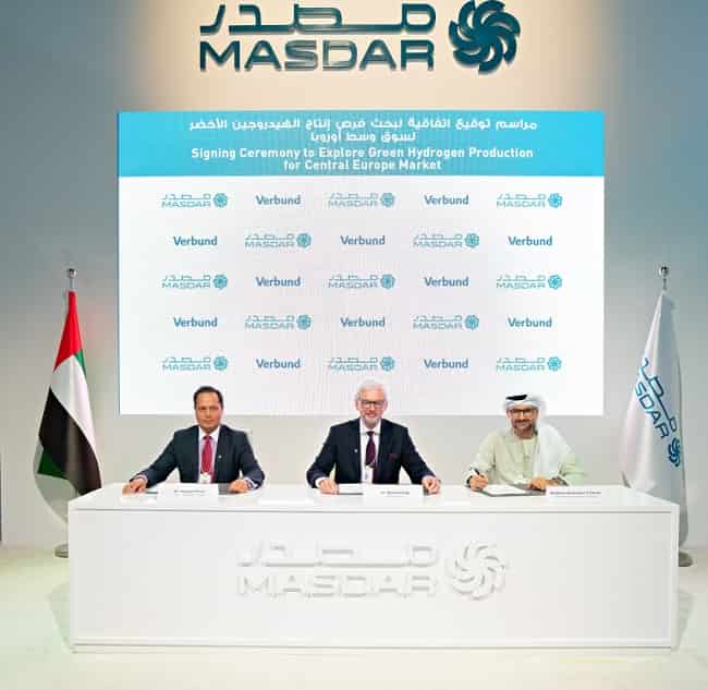 Masdar Signs Agreement with Austria’s VERBUND to Explore Green Hydrogen Production for Central Europe Market