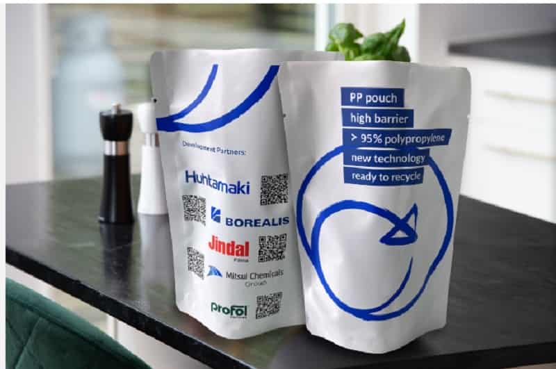 Borealis showcases a new PP monomaterial pouch that is fully compatible for mechanical recycling of polypropylene at PRSE 2023