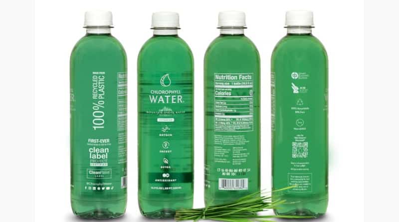 Chlorophyll Water launches 100% rPET bottles with Clean Flake technology