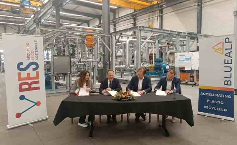 Recupero Etico Sostenibile (RES) has partnered with Dutch company BlueAlp to establish a chemical recycling plant in Pettoranello del Molise, Italy, targeting operations by 2026