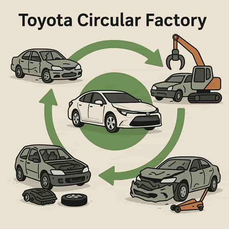 Toyota Launches First Circular Factory in Europe to Recycle Cars