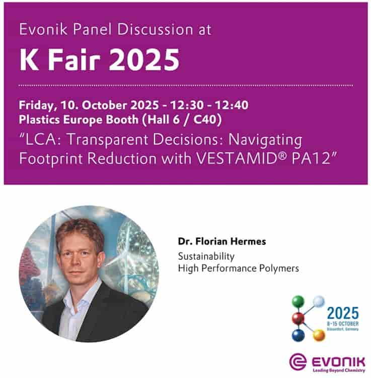 Evonik Showcases Sustainable High-Performance Polymers at K 2025 Plastics Packaging