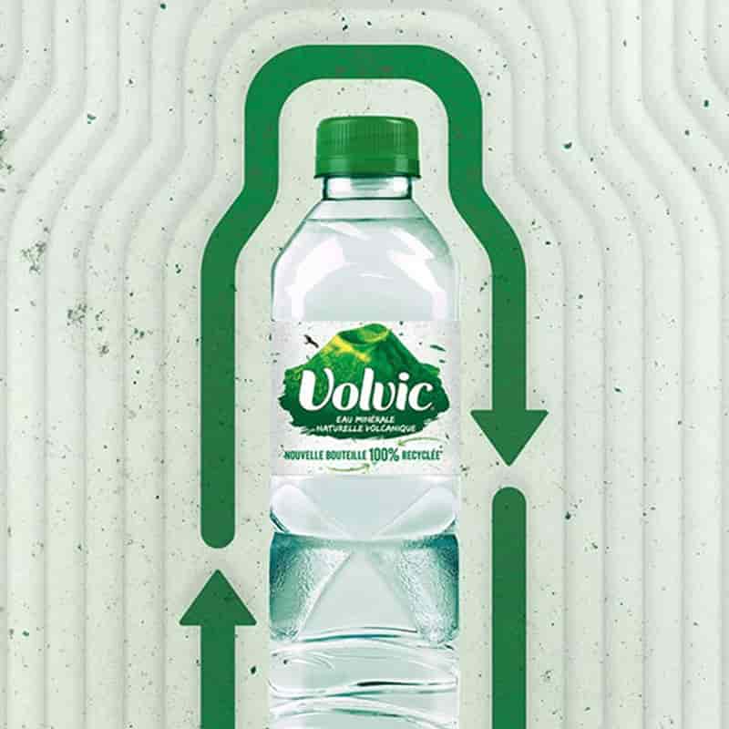 Volvic recycled bottles