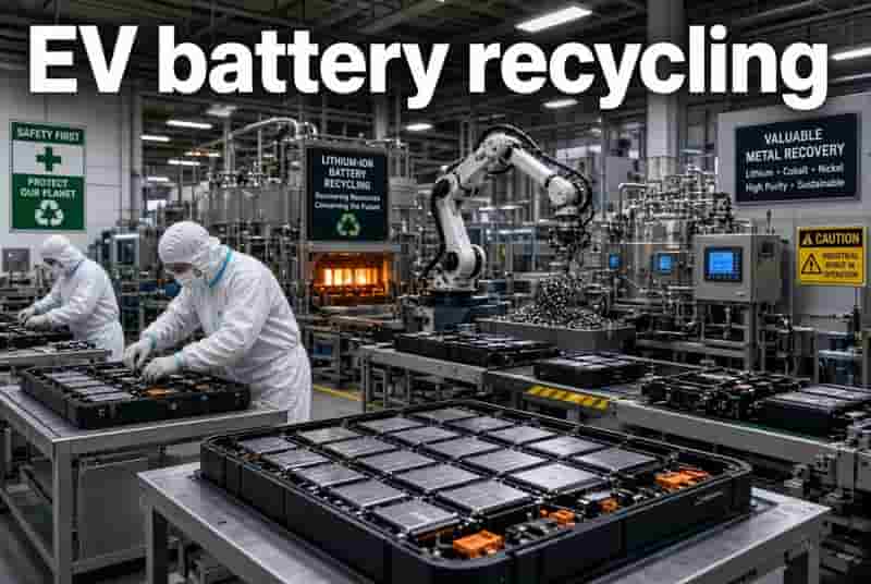 EV battery recycling race